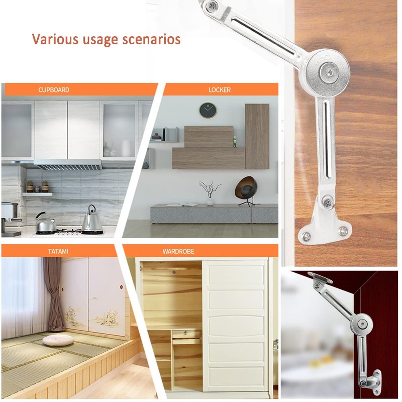 2 Pcs Soft Closing Lid Panel Support Hinges Stay,Can Be
