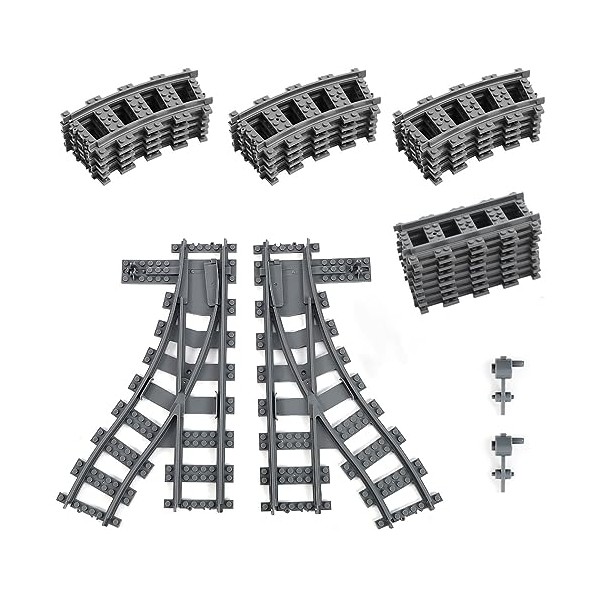 Etarnfly 28PCS City Train Tracks, Classic Train Tracks Accessories, Railroad