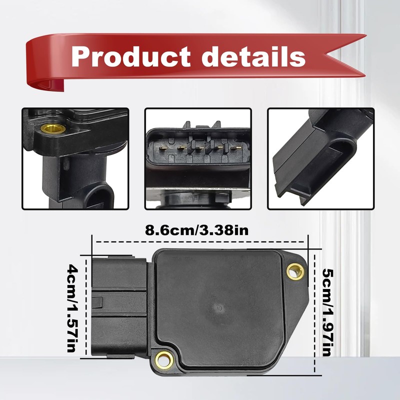 Pleoos 22204-0C010 Mass Air Flow Sensor MAF Sensor Compatible with