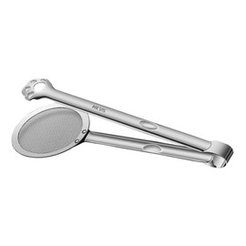 Zerodeko Stainless Steel Oil Frying Clip with Fine Mesh Strainer for Cooking BBQ and Salad Stainless Steel Oil Filter Clamp for Healthy Oil Drainage