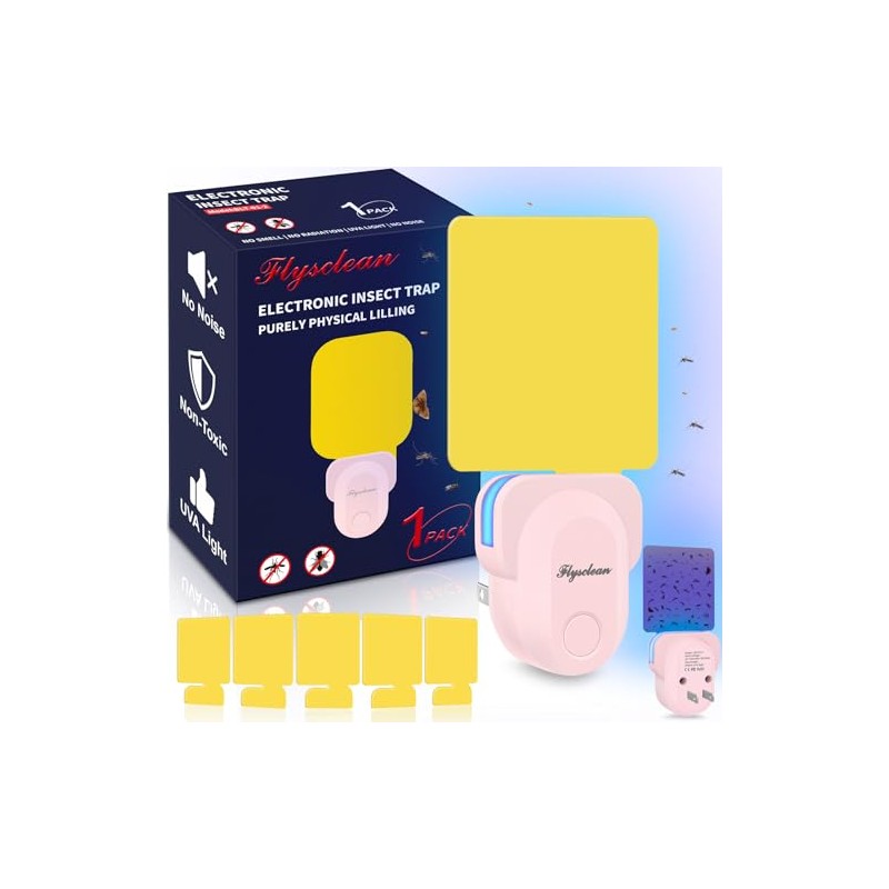 Flying Insect Trap Plug-in, Indoor Mosquito & Gnat Killer, Safe