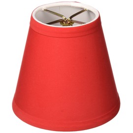 Royal Designs CS-1002-5RED-6 Clip On Empire Chandelier Lamp Shade, 3" x 5" x 4.5", Red, Set of 6