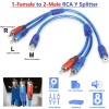 Unbranded 4Pcs RCA Y Splitter Audio Jack Cable Adapter 1