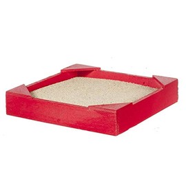 Melody Jane Dolls House Red Sand Pit Sandbox Miniature Child's Toy 1:12 Garden Accessory