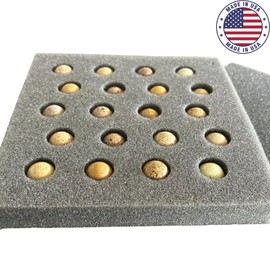 Button Quail Egg Foam Shipper 20 Hole Sets - Safe Egg Transport for Button Quail Eggs (5 Count)