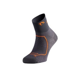 Lurbel Race, Running Socks, Lightweight Socks, Anti-Blister Socks, Breathable, Anti-Odor, Seamless Sock, Ankle Sock., Marengo/orange