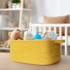 Cute Yellow Gift Basket, Woven Baskets for Gifts Empty, Cotton