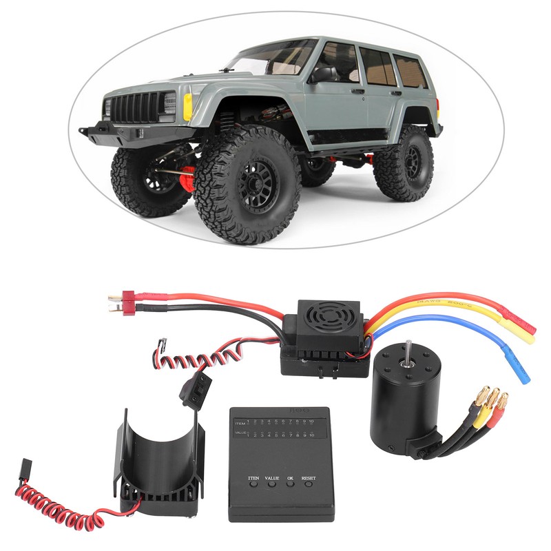 3650 4300KV Brushless Motor 60A ESC Program Card Motor Heat