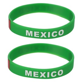BESPORTBLE 12 Piezas Atletismo México Partidarios para Correa Deportes Fútbol Rústico De Moda Pulseras Hockey Unisex Pulsera Fútbol País Nacional De Goma Pulseras De Silicona