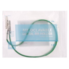 OneMed Pack of 4 Bags Dental Bib Clips Autoclavable Silicone Bib Holders Clips Individually Wrapped for Napkin Towel Tattoo Green 1 Piece/Bag