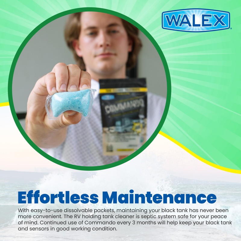 Walex Commando RV Black Holding Tank & Sensor Cleaner -