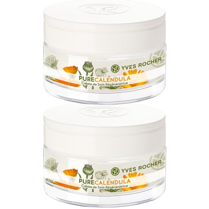 Yves Rocher DUO PACK PURE CALÉNDULA 2 cremas faciales de
