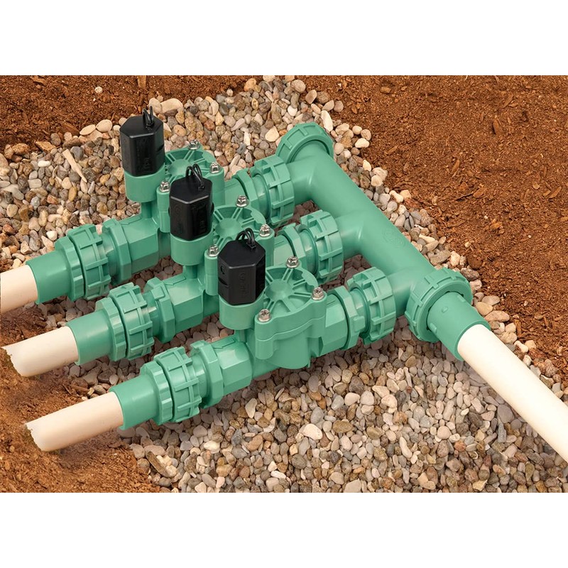 Orbit 91207 3-Valve Preassembled Sprinkler Manifold for Poly Pipe