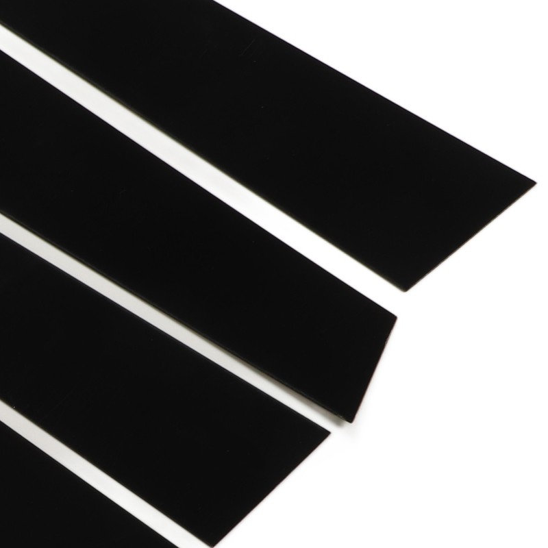 6PCS Car Window Trim Bright Black Lightweight Smooth Surface Window