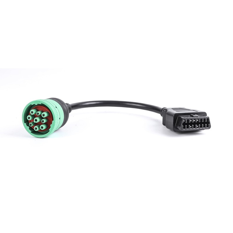 Green Type 2 J1939 Male to OBD2 Female Adapter Cable