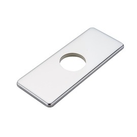 BWE 6" Bathroom Vessel Vanity Sink Faucet 4" Hole Cover Deck Plate Escutcheon Chrome