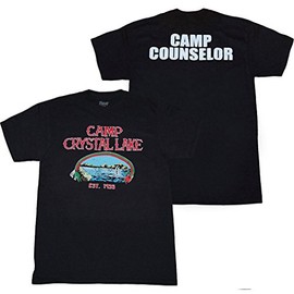 Animation Shops Friday 13th Crystal Lake Camp Counselor T-Shirt-X-Large Black