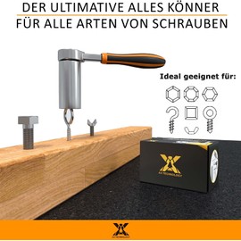 AX Tool, Multitool, Gifts for Men, Dad Gift, (7 mm - 19 mm, 1/4 inch - 3/4 inch) Tool for Men, Gift, Gadget, Socket Wrench for Nut & Cordless Screwdriver, Craftsman, Multifunctional Tool