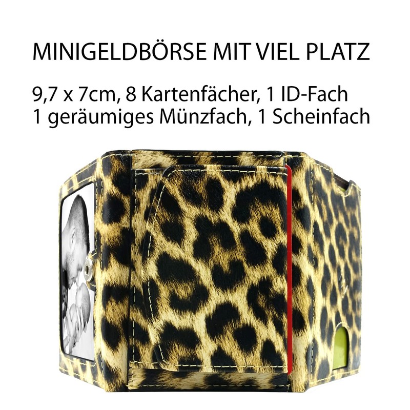 FreeHaveFun Women's Mini Purse, PU leopard look, Modern