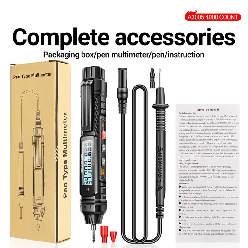 ULTECHNOVO Digital Multimeter Pen A3005 Precision Voltage Measurement Mini Multimeter