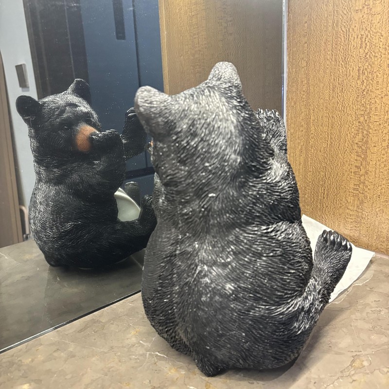 Yaoemei Bear Toilet Paper Holder, Bear Cub Tissue Holder Rack