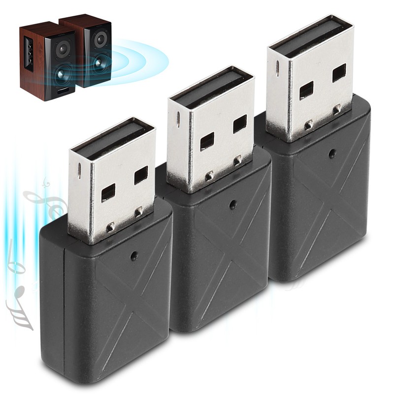 3PCS KN320 Bluetooth 5.0 Receiver/Transmitter Wireless Audio Adapter Wide Compatibility