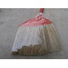 Vietnamese Soft Fan Straw Broom with Red Plastic Tube Handle