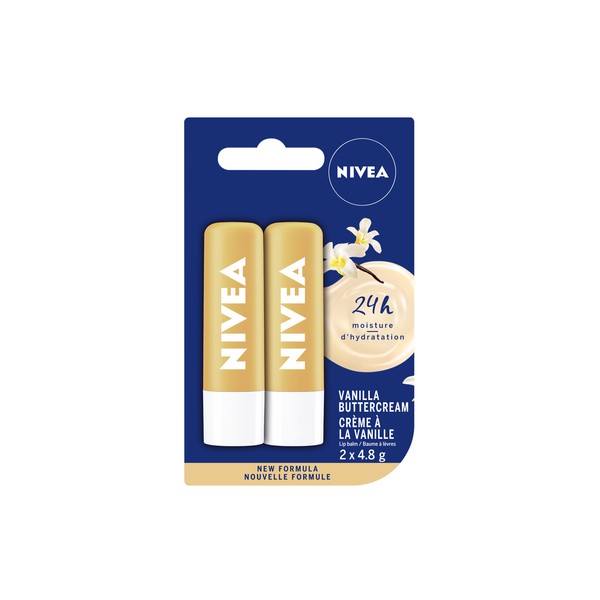Nivea Vanilla Buttercream Lip Balm Sticks 2 x 4.8 g