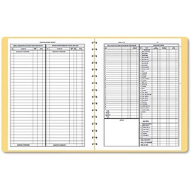 Bookkeeping Record, Tan Vinyl Cover, 128 Pages, 8 1/2 x 11 Pages