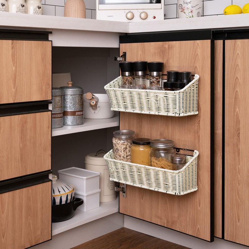 GRANNY SAYS Wicker Hanging Basket, 2 Pack Storage Baskets for