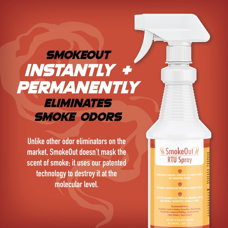 SmokeOut - Commercial Strength Odor Eliminator - Neutralizer, Deodorizer, Odor