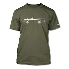 Sunbeam Alpine Series I & II T-Shirt - Side View - British Classic Car Military Green