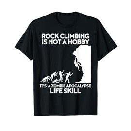 Funny Climbing Zombie Escape Rock Climber T-Shirt