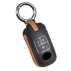 Toyota Rise Daihatsu Key Case Genuine Leather Rocky New Tuft Smart Key Case New Roomy Leather Key Cover Tanto Tall RAIZE ROCKY TAFT Key Cover Simple Demalliallized Keychain, Black
