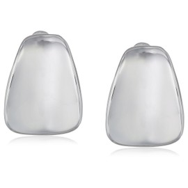Robert Lee Morris Soho Silver Wide Wedge Clip-On Earrings