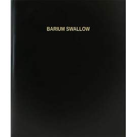 BookFactory Barium Swallow Log Book/Journal/Logbook - 120 Page, 8.5"x11", Black Hardbound (XLog-120-7CS-A-L-Black(Barium Swallow Log Book))