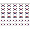 40 Removable Stickers: South Korea Flag: Korean Party Favors, Decals