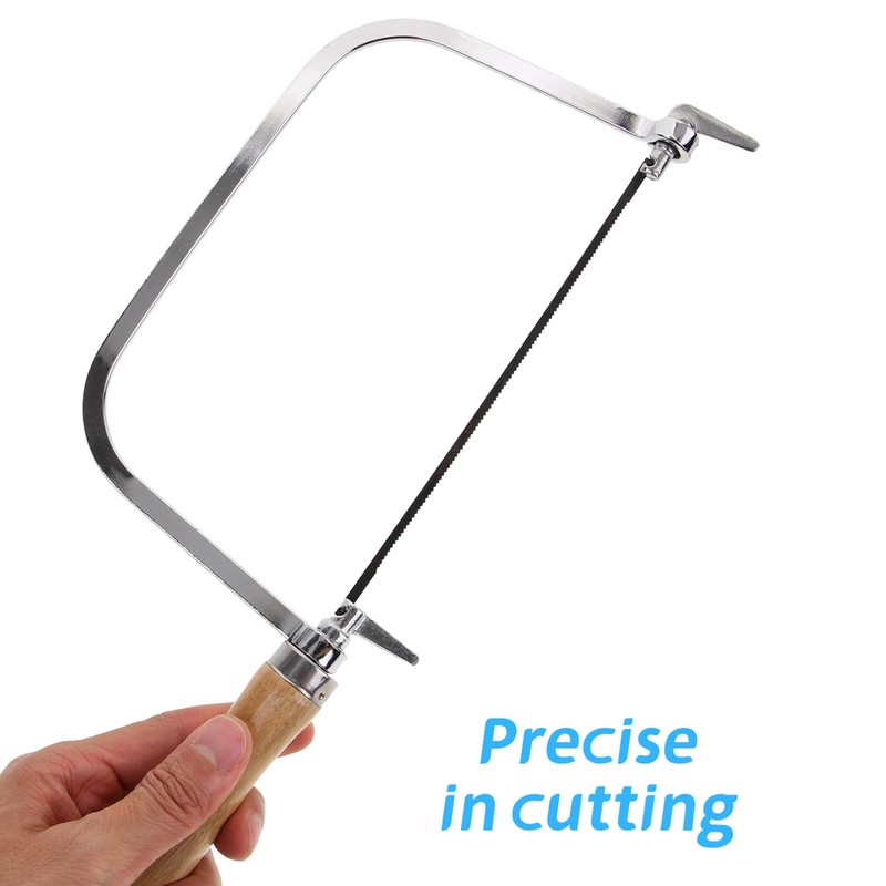 NUOBESTY 1 Set Coping Saw for Woodworking, Wooden Handle Hand