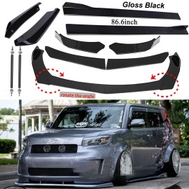 Unbranded Front Bumper Lip Spoiler Splitter 86.6" Side Skirt Rear For Scion xB 2004-2015