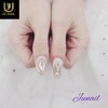 Lace pink handmade nail tips - Short almond / 레이스핑크