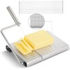 Stainless Steel Cheese Slicer with 10 Replacement Wires, Metal Cheese