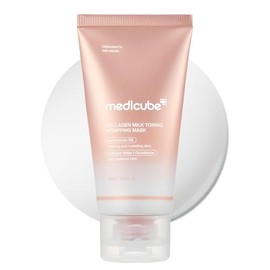 medicube Mascarilla de envoltura esmaltada con colágeno con brillo lechoso para el día | Cuidado rápido y fácil con glutatión, niacinamida para una piel regordeta, hidratada y suave, cuidado de la piel coreano, 2.53 onzas líquidas