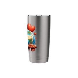 Irish Setter Dog Earth Day Hug Love Owner Hugging Planet Mom Stainless Steel Insulated Tumbler
