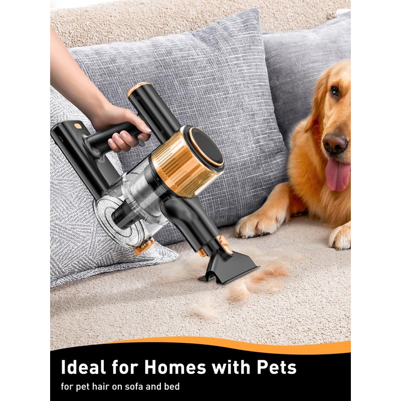 Cordless Vacuum Cleaner, 40Kpa 8 in 1 Powerful Suction Lightweight