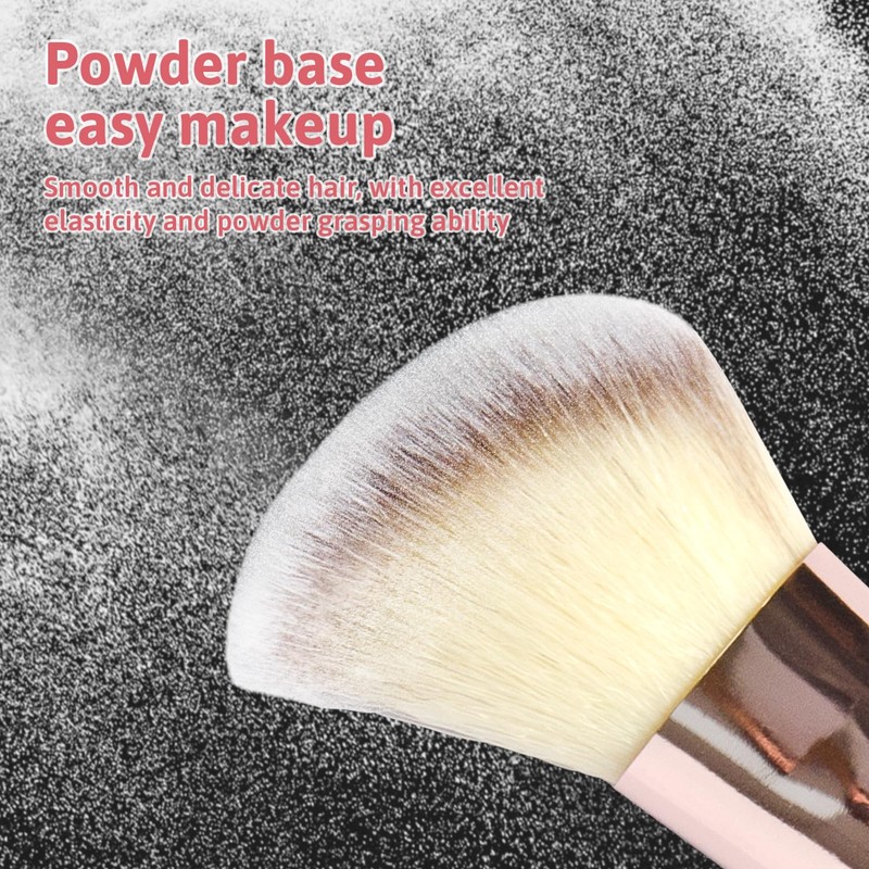 1 Pack Dual-Ended Makeup Brushes - Angled & Round Foundation