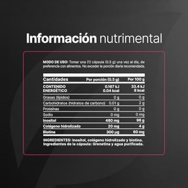 B Life | Inositol de 100 Cápsulas de 500 mg | Ingredientes naturales | Myo Inositol.