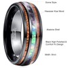 VAKKI Black Tungsten Rings for Men 8mm Hawaiian Koa Wood