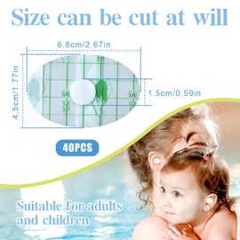 Pack of 40 Ear Protectors for Children, Waterproof, Absorbent Centre, Effective Protection for Swimming and Surfing