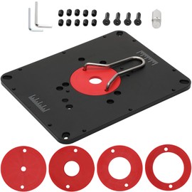 Precision Aluminum Router Table Insert Plate, Router Templates with Pre-Drilled Perfect for Smooth & Accurate Routing–Universal Compatibility, Ideal for DIY & Professional Woodworking