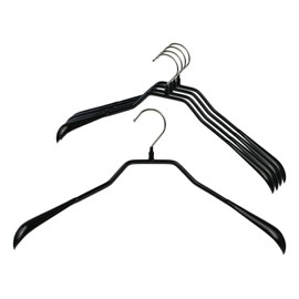 Mawa Extra Wide Jackets Clothing Hanger, Pack of 5, Black